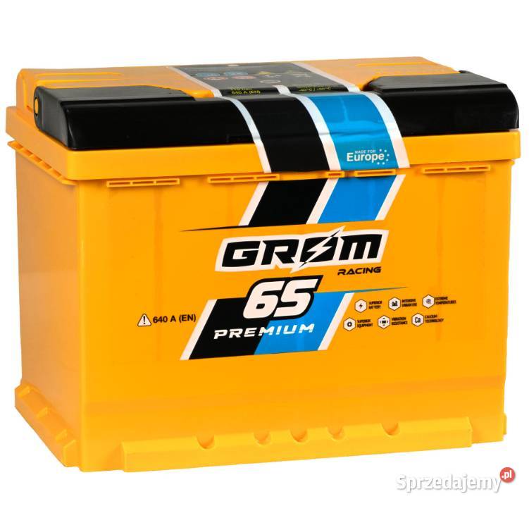 Akumulator 65Ah 640A EN Grom Racing PRAWY PLUS osobowe Akumulatory Starogard Gdański
