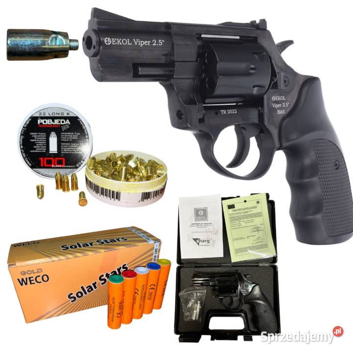 Rewolwer Hukowy 6mm EKOL Viper 25 BLACK 100 Poznań