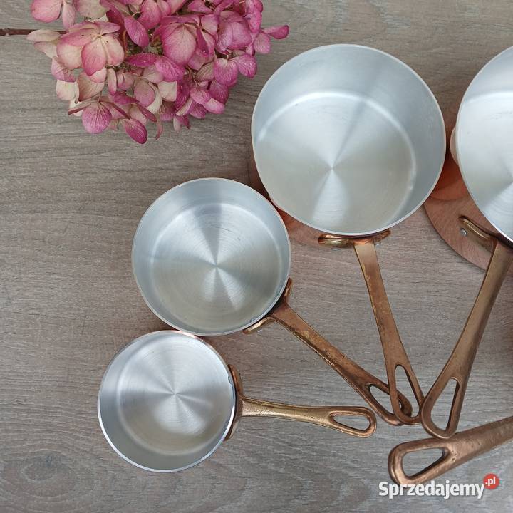 Miedziane rondle miedziany garnek rondel komplet