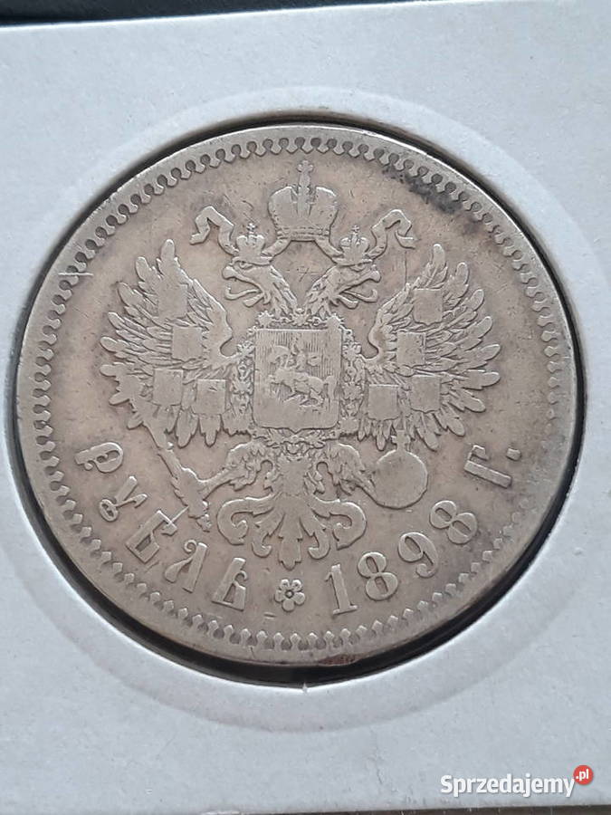 1 Rubel Rosja 1898 r Mikołaj II Romanow Piękny Konin