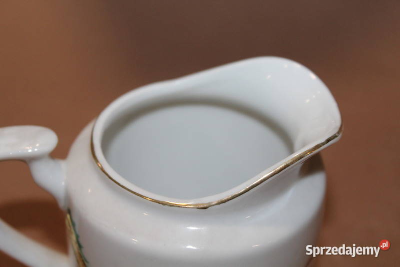 Porcelanowy mlecznik ręcznie malowany Lucky 1154 Szczecin