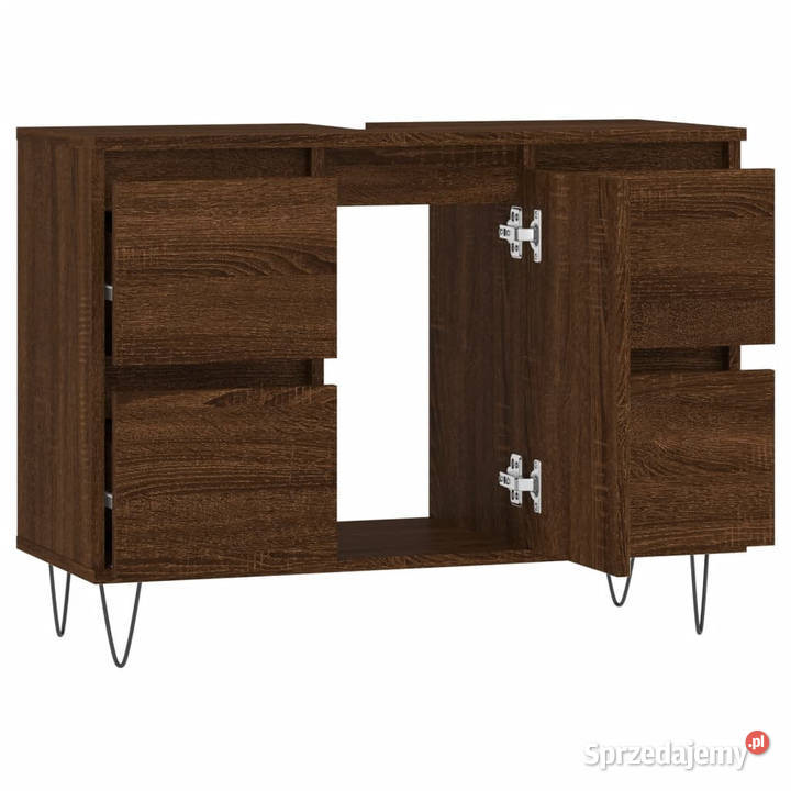 Szafka łazienkowa brązowy dąb 80x33x60 WM831659 Warszawa