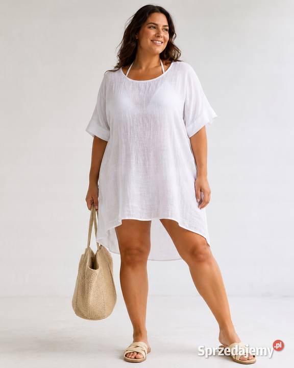 TUNIKA KOSZULA bluzka PLUS SIZE plażowa biust Pątnów