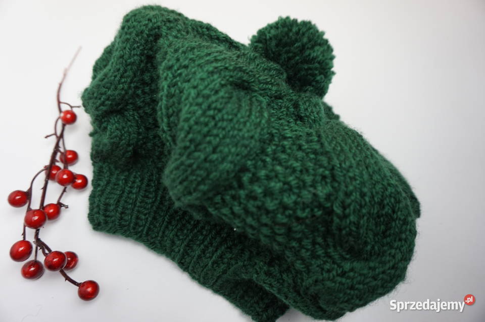 Komplet beret komin różne kolory polskie Galanteria i dodatki małopolskie Kraków