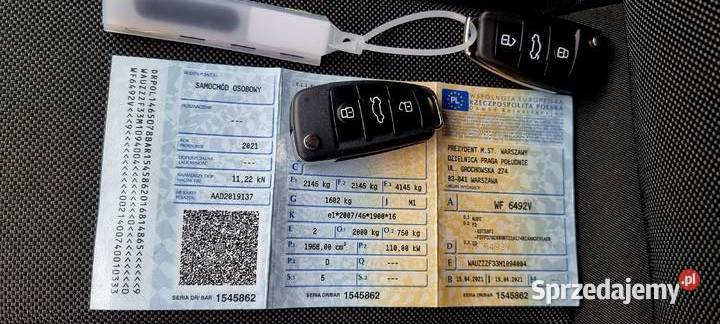 20TDI EVO Bezwypadkowa SalonPolska mazowieckie Kampinos A