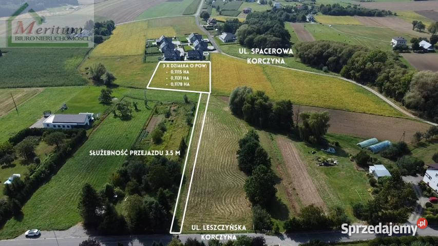 Działka Korczyna 1115 metrów
