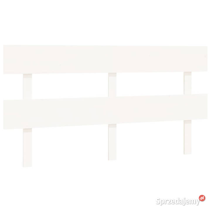 Wezgłowie łóżka białe 164x3x81 lite drewno Warszawa