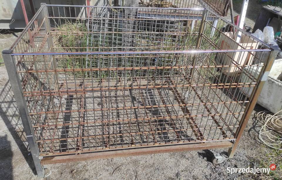 Kosz metalowy siatkowy na kółkach Wrocław sprzedam