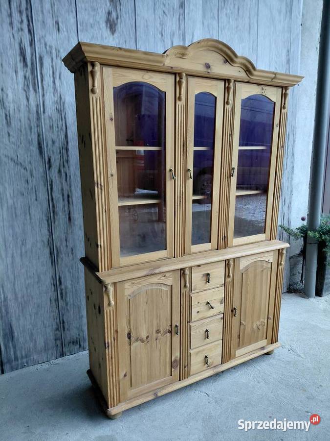 kredens witryna sosnowa nie lakierowana 380