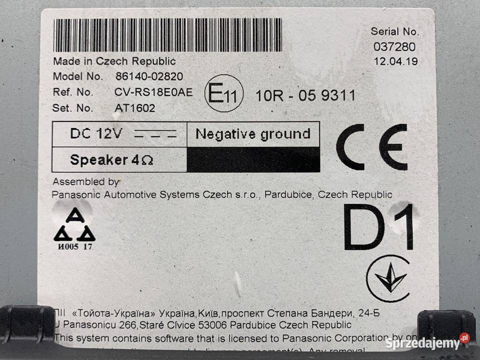 RADIO TOYOTA COROLLA E21 8614002820 ODTWARZACZ sprzedam