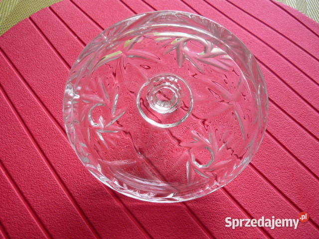 Pokrywa kryształowa do cukiernicy bombonierki śląskie Myszków