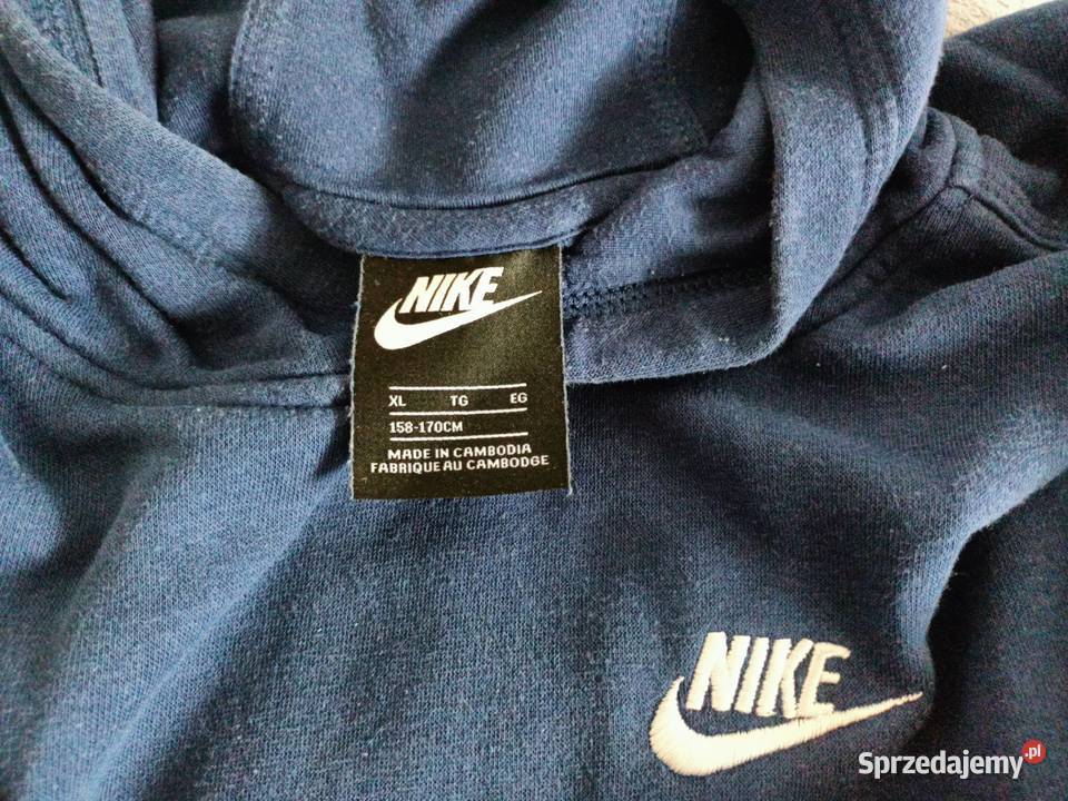 Świetna Granatowa Bluza Sportowa Nike w Stanie Biała Podlaska