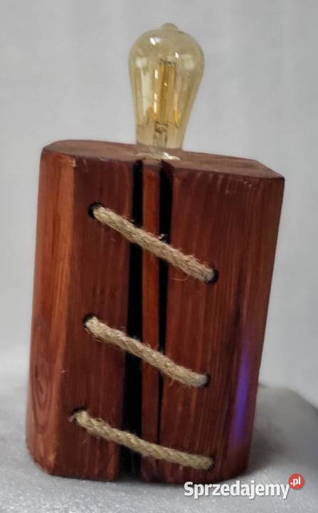 Lampa drewniana handmade małopolskie Jastrzębia