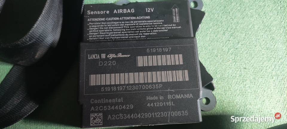 Airbag poduszka kierowcy pasażera pasy sterownik Koprzywnica