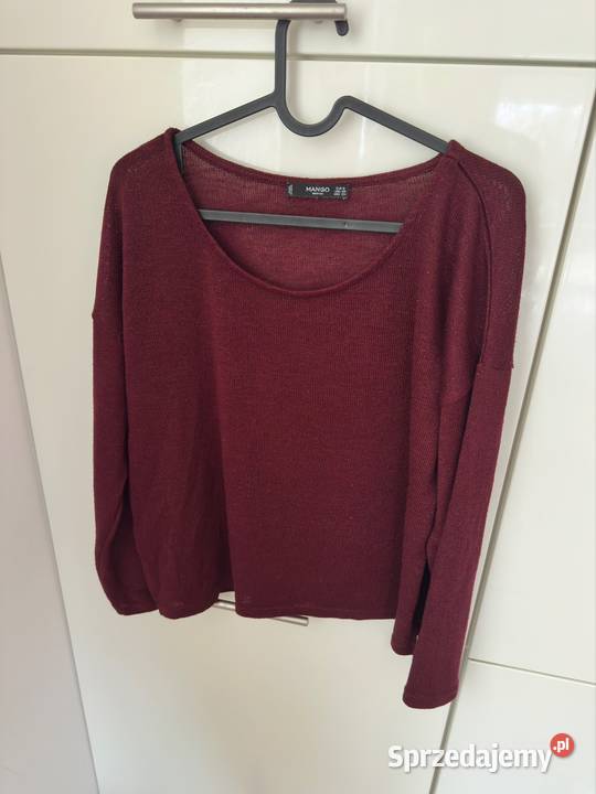 Bordowy sweterek Mango L czerwony Gdańsk