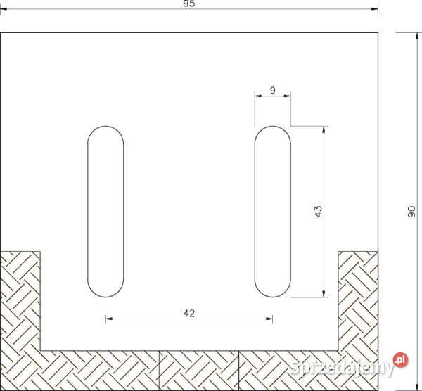 Skrobak wału z węglikiem spiekanym 95 x 90 mm Kamionna