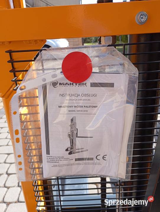 Wózek masztowy paletowy 2T nowy Radzyń Podlaski