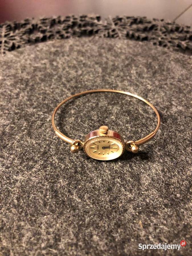 Pozłacany zegarek damski Czajka z bransoletką Kraków