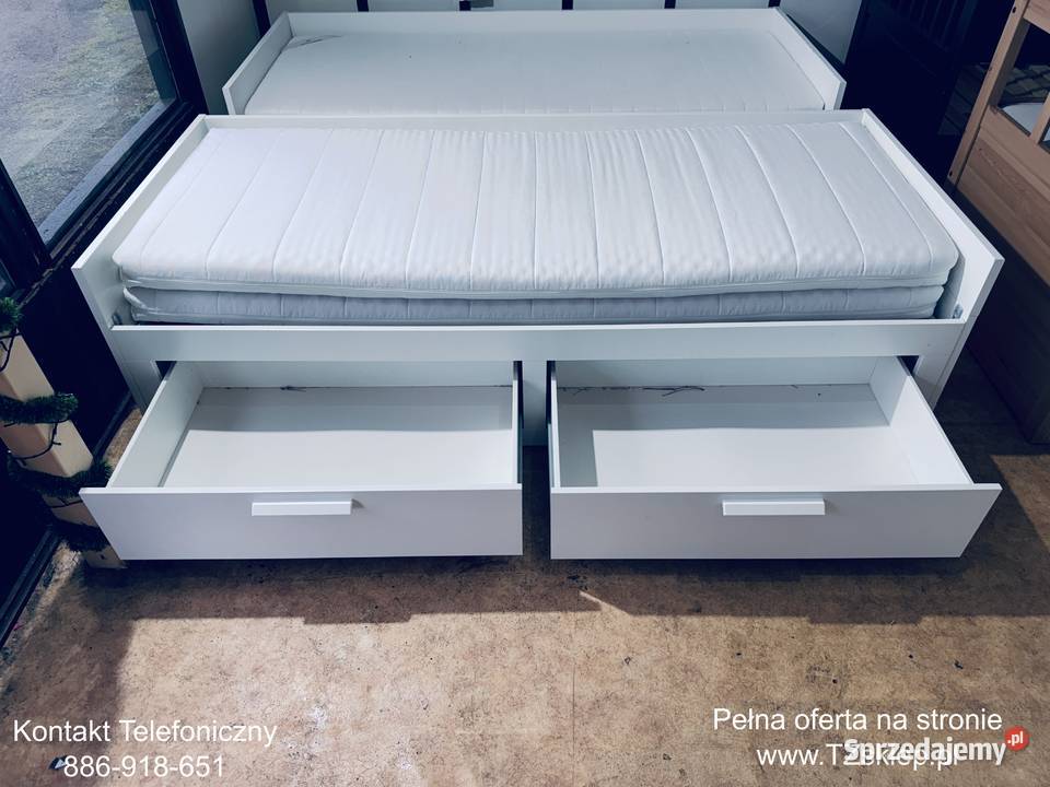 IKEA BRIMNES Leżanka Łóżko z 2 szufladami 2 Rybnik