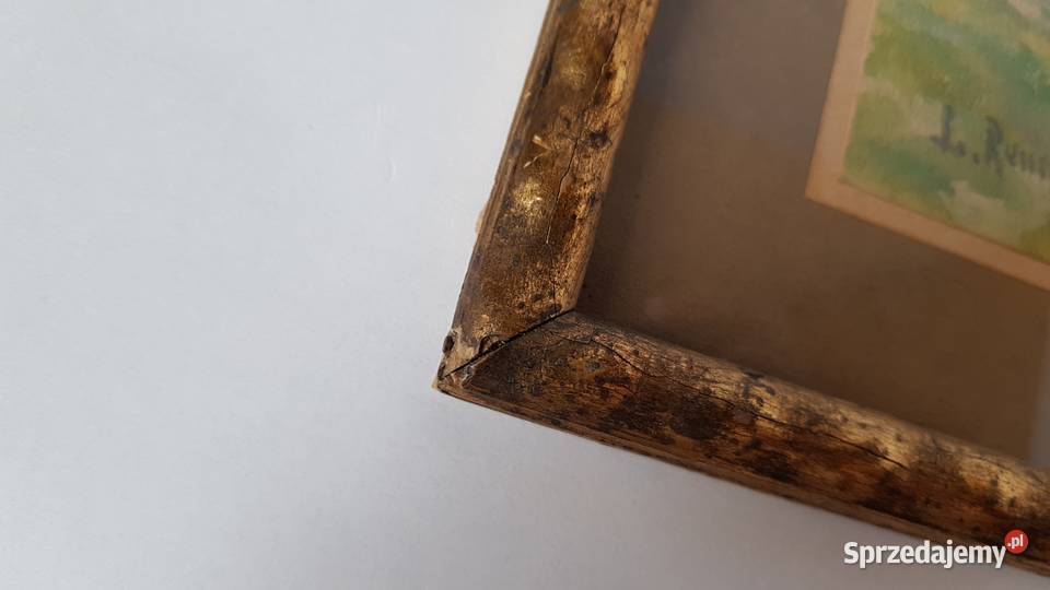 Stara akwarela sygnowana J Rommel 18811967 Malarstwo