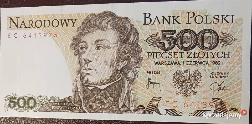 500 T Kościuszko 1VI1982 r seria EC piękne Konin