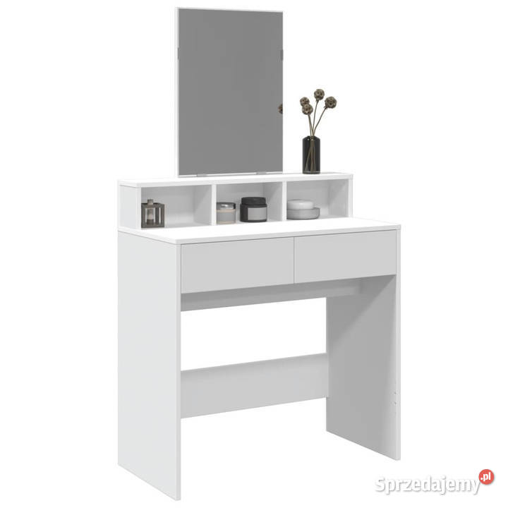Toaletka z lustrem biała 80x41x1445 WM848171 Warszawa