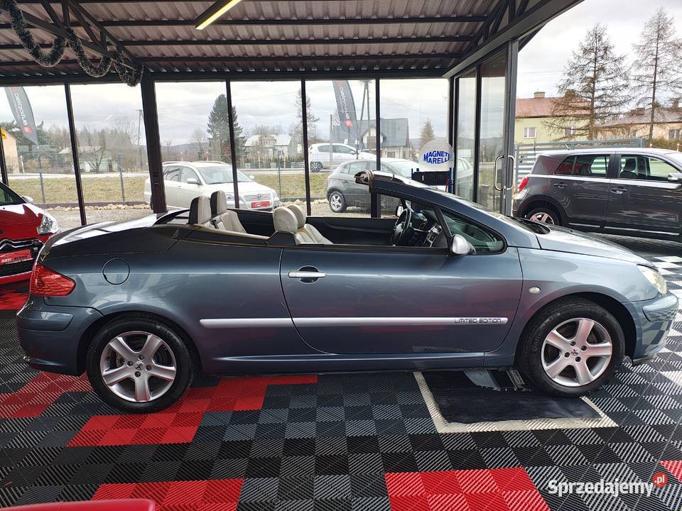 PEUGEOUT 307CC CABRIO 16BENZYNA BIAŁE SKÓRY VAT marża Zarszyn
