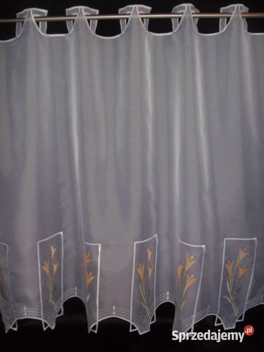 zazdroska krótka firanka 70 biała woal