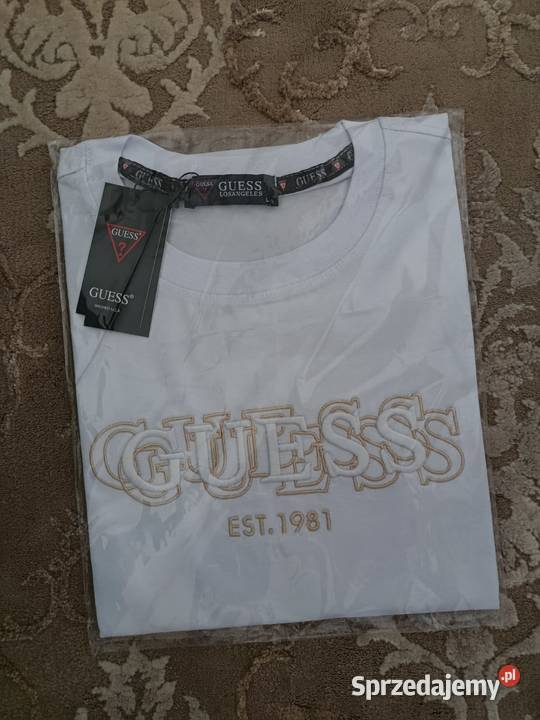 Tshirt męski Guess Regular Fit duże logo rozmiar Odzież codzienna Białystok