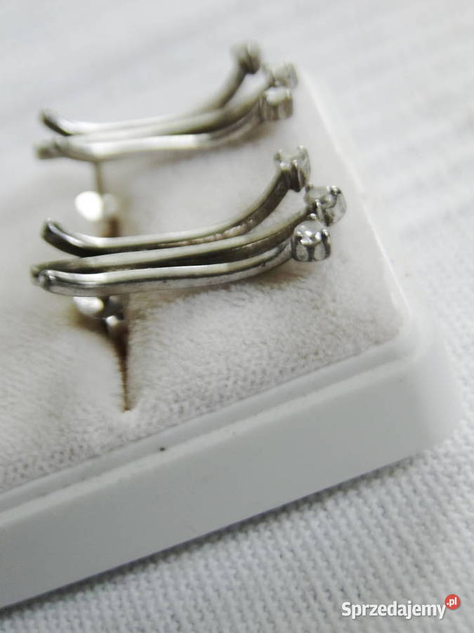 Eleganckie okazałe kolczyki srebro 925
