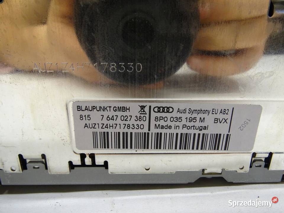 RADIO CD RADIOODTWARZACZ SYMPHONY AUDI A3 S3 8P Sprzęt audio fabryczny