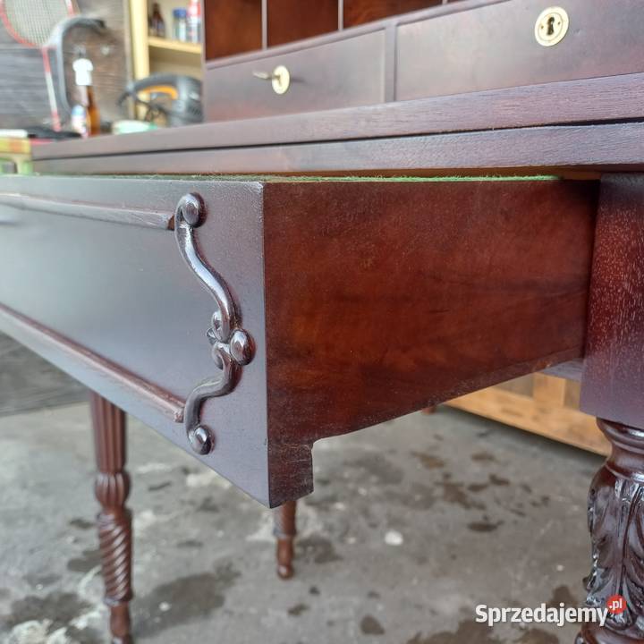 Orzechowe Biurko Sekretarzyk Biedermeier wielkopolskie