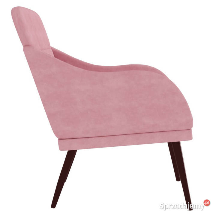 Fotel różowy 63x76x80 obity aksamitem WM351439 sprzedam