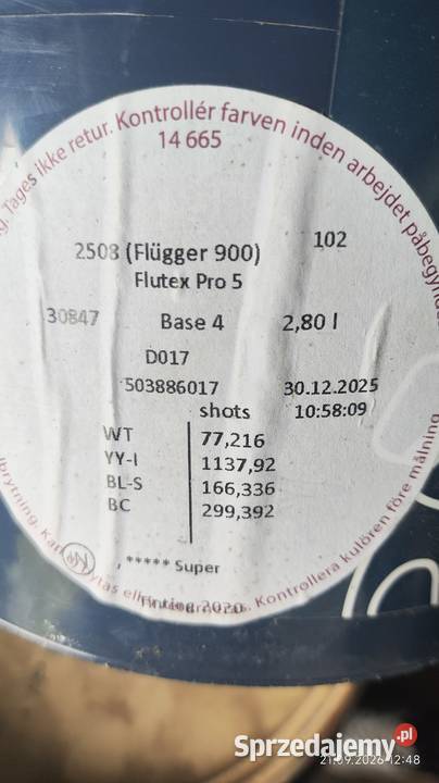Farby Flugger Flutex Pro 5 S2 Biały sufity