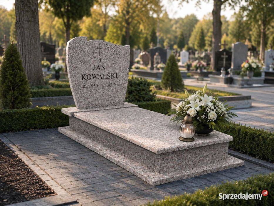 Nagrobek Granitowy Pojedynczy Pomnik Porządny sprzedam