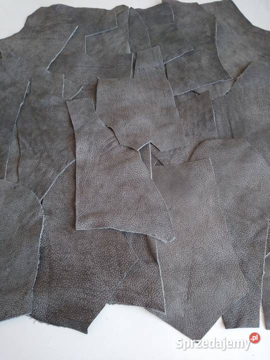 Skóra 606 g Naturalna Włoska Szary Postarzana Gdańsk