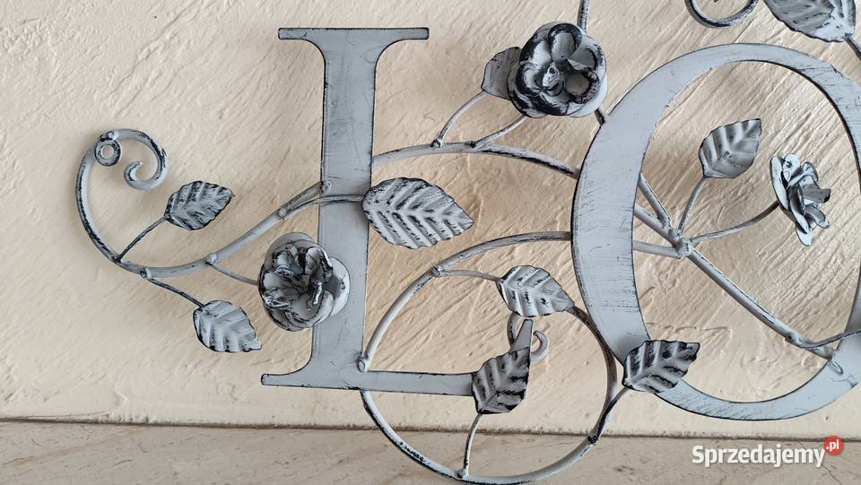 Metaloplastyka dekoracja na ścianę LOVE