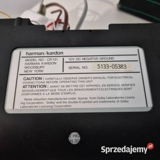 Fabrycznie NOWE legendarne radio HARMAN KARDON Koszalin