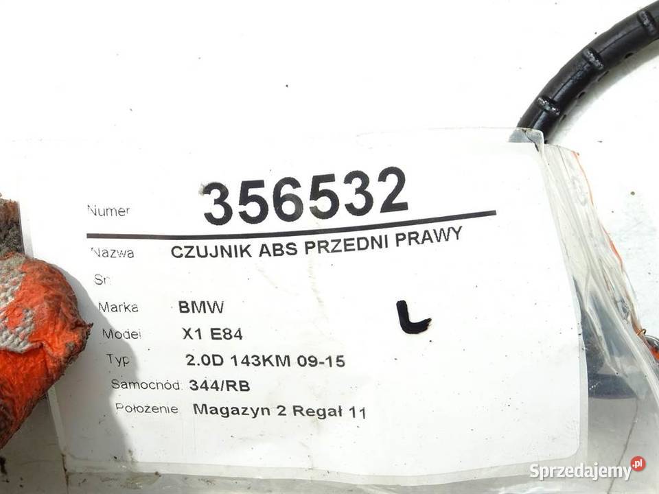 CZUJNIK ABS PRZEDNI PRAWY BMW E84 0915 ABSENSOR