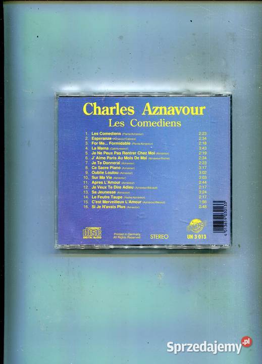 Charles Aznavour Les Comediens Płyta CD Płyty i kasety Szczecin