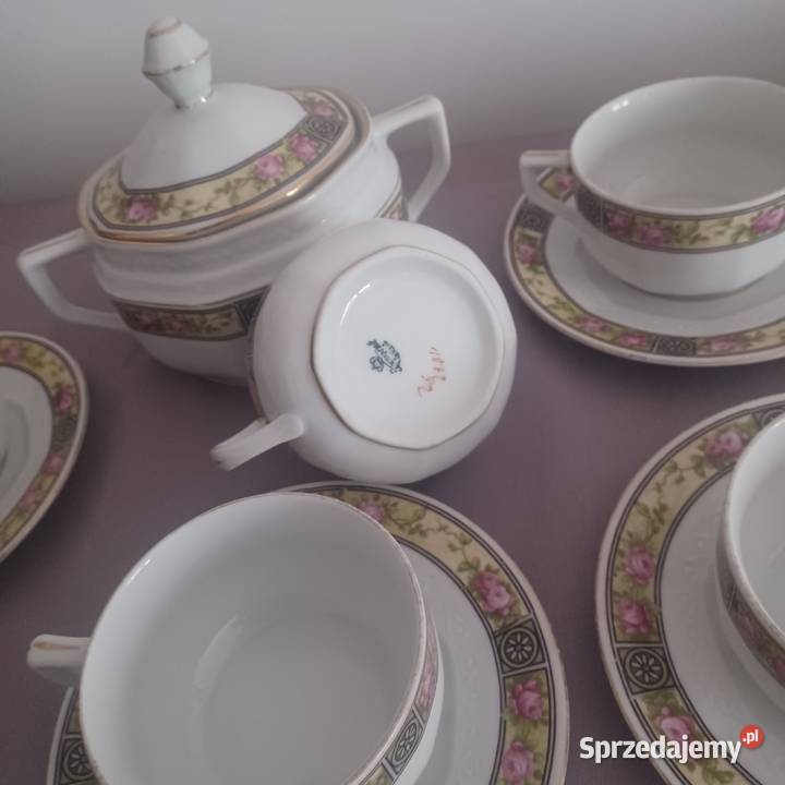 Porcelanowy serwis wyprodukowany w fabryce dolnośląskie Wrocław