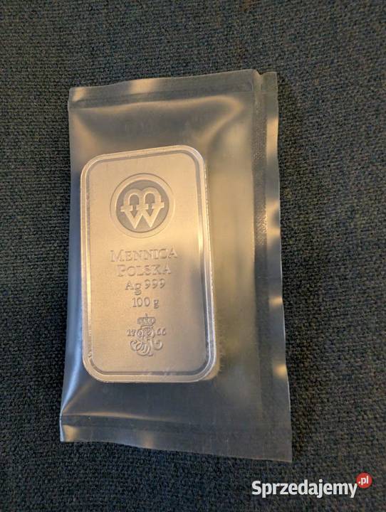Sztabka srebra 100g mazowieckie Warszawa