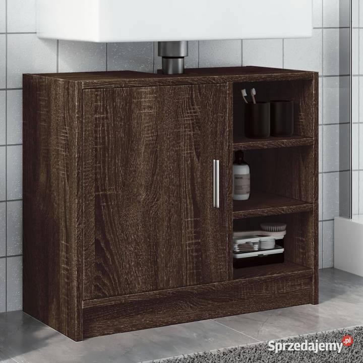 Szafka pod umywalkę brązowy dąb 63x29x55