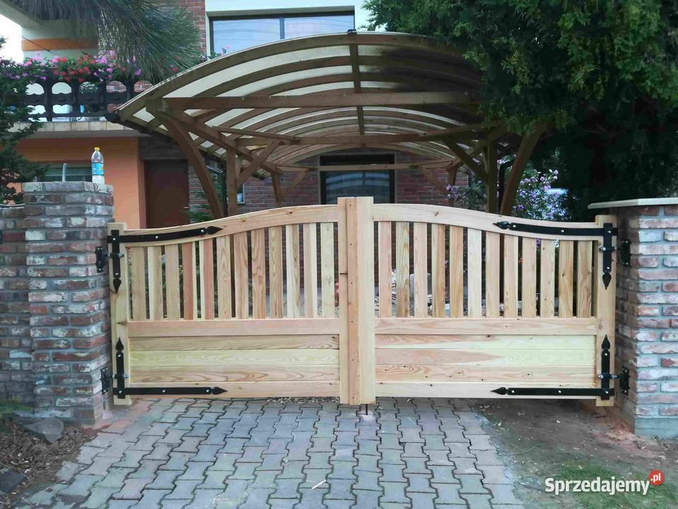 Brama drewniana model B1 Stanpor drewno podkarpackie