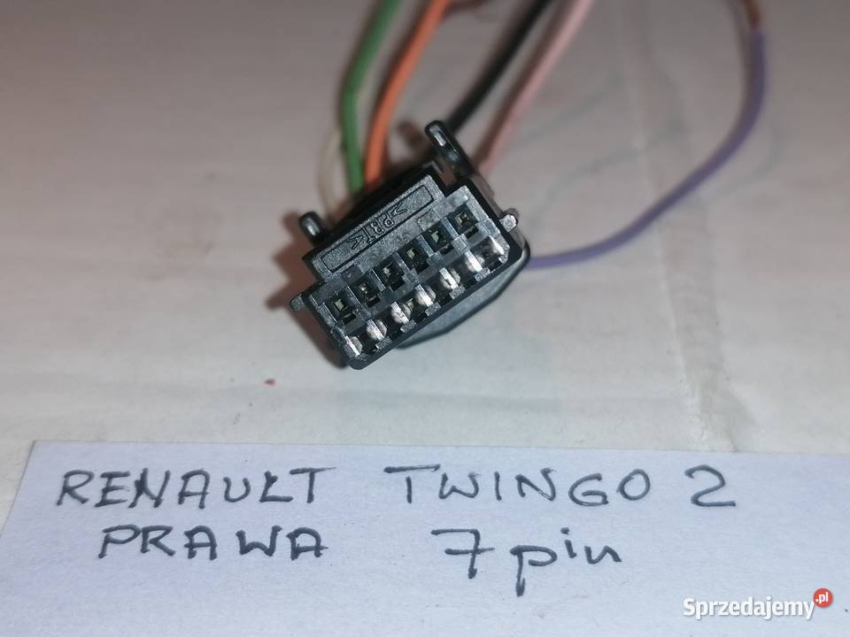 wtyczka lusterko składane prawe 7pin Renault osobowe Wyposażenie elektryczne Piotrków Trybunalski sprzedam