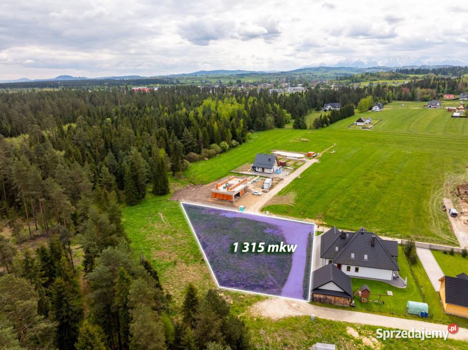 Działka pod lasem 1315m2 Zaskale