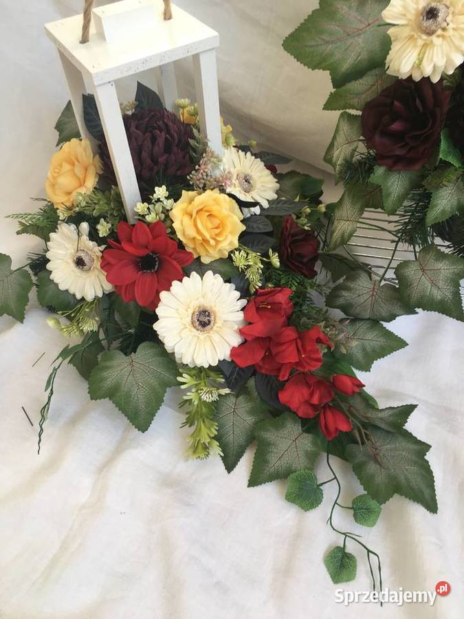 Zestaw kompozycja na grób wiązanka bukiet stroik Grodzisk Mazowiecki