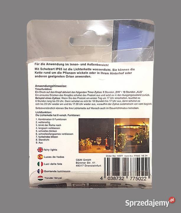 Lampki choinkowe świetlne LED cienki drucik z Chrzanów sprzedam