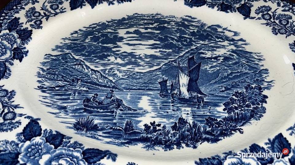 Patera owalna Półmisek Loch of Scotland England