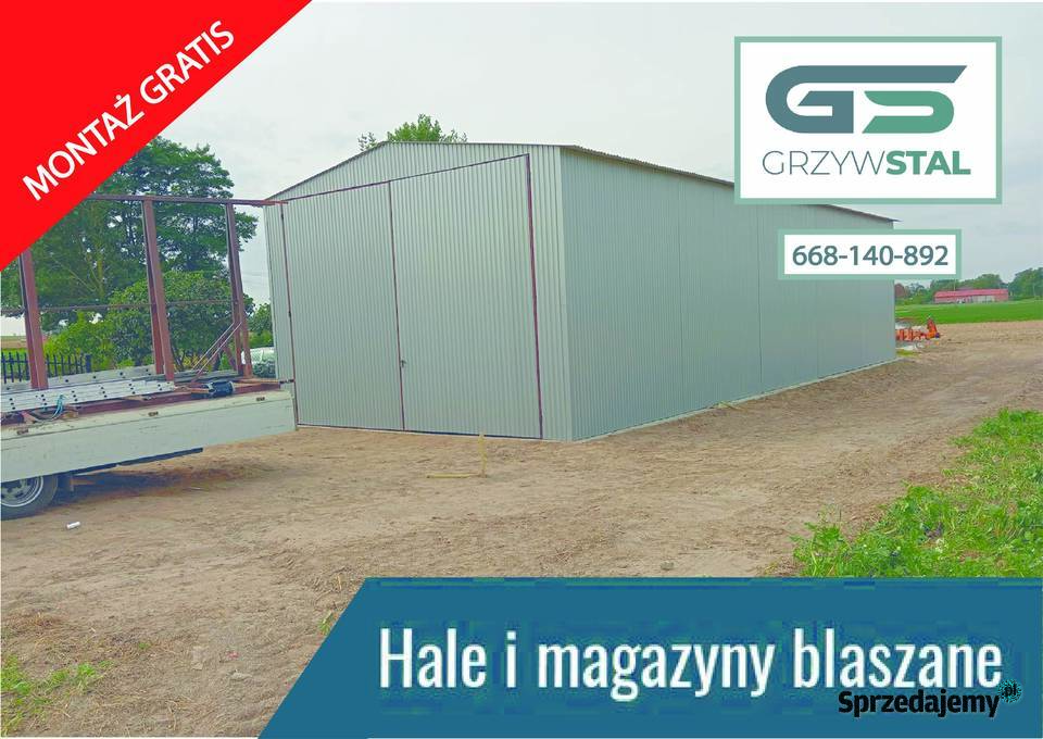 Garaż Blaszany HALA Magazyn na Maszyny Rolniczy Nieruchomości Opole Lubelskie